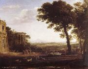 Claude Lorrain Country cape with the father of Psyche that at Apollo sacrifices oil painting
